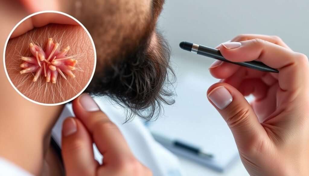diagnosing alopecia barbae