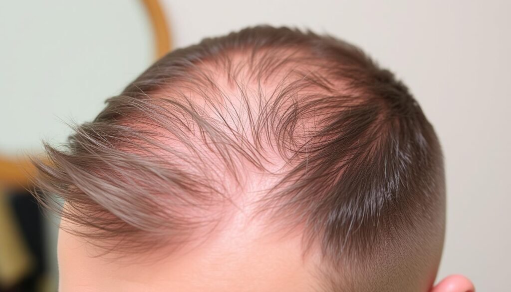 early signs of balding